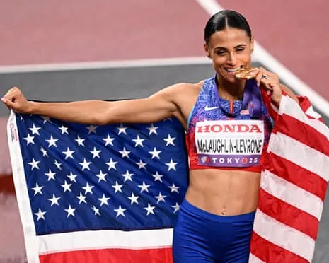 The American sprinter runs speediest female 400m in 40 years to win championship title